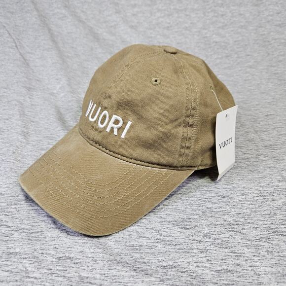 Vuori Other - Vuori Ball Cap Strapback Unisex Camel Beige Logo Dad Hat Outdoor Embroidered NWT